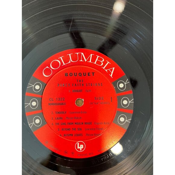 The Percy Faith Strings "Bouquet" Columbia CL 1322 Vinyl LP Record Album - Picture 4 of 6
